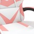 Silla gaming giratoria y reposapiés cuero sintético blanco