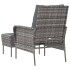 Sillón de jardín con reposapiés ratán sintético