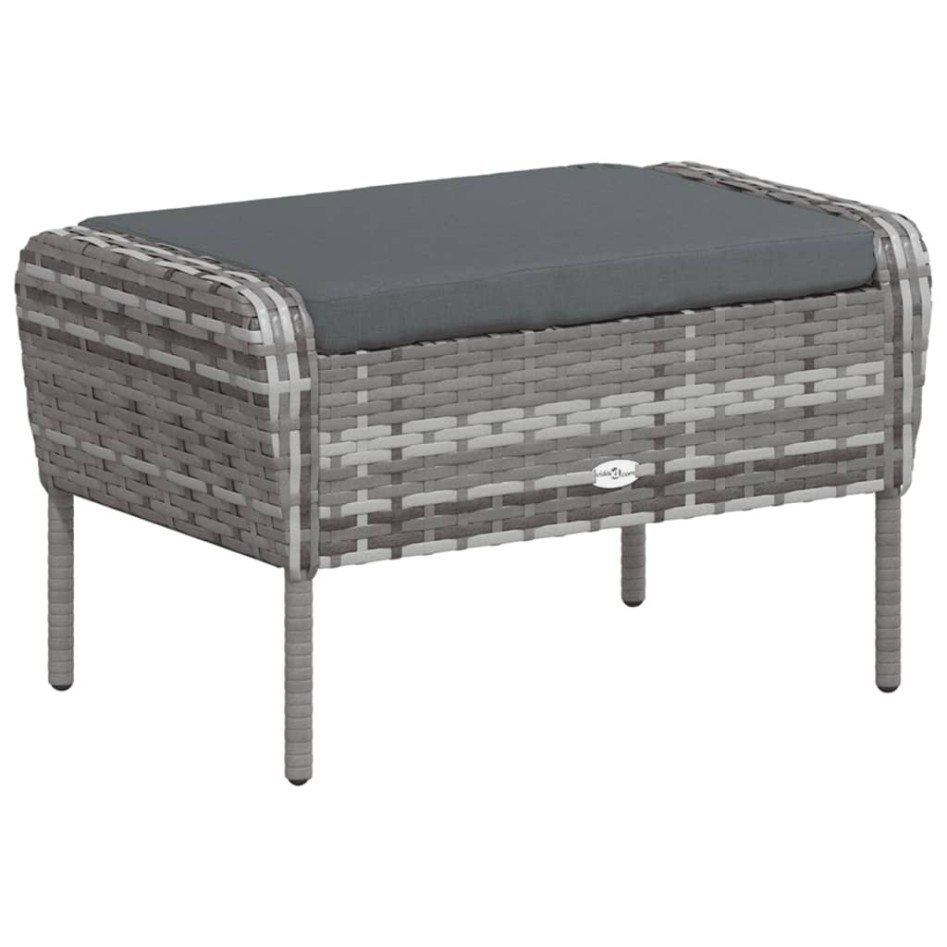 Sillón de jardín con reposapiés ratán sintético