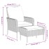 Sillón de jardín con reposapiés ratán sintético