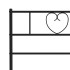 Estructura cama sin colchón con cabecero metal negro 140x190