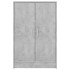 Zapatero de madera de ingeniería gris hormigón 60x35x92
