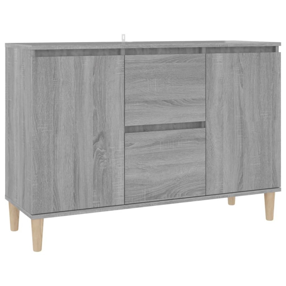 Aparador de madera de ingeniería gris Sonoma 101x35x70