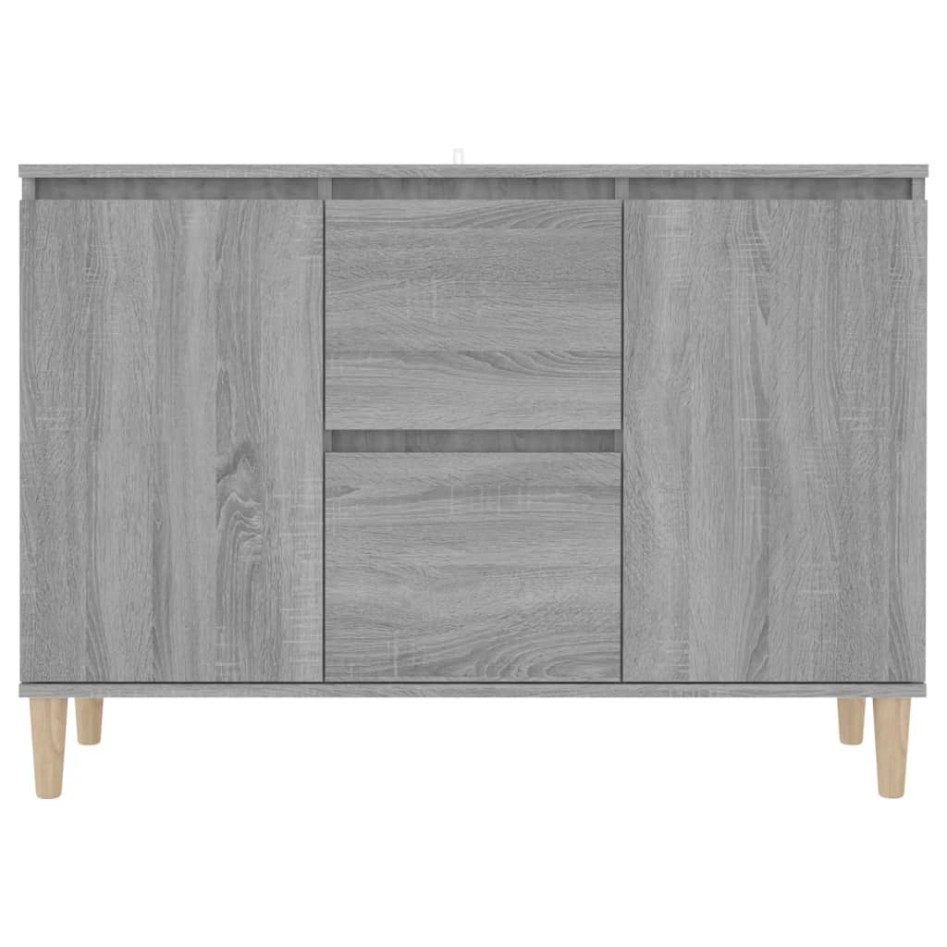 Aparador de madera de ingeniería gris Sonoma 101x35x70