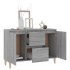 Aparador de madera de ingeniería gris Sonoma 101x35x70