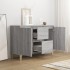 Aparador de madera de ingeniería gris Sonoma 101x35x70