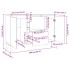 Aparador de madera de ingeniería gris Sonoma 101x35x70