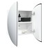 Armario de baño con espejo redondo y LED blanco 40x40x17,5