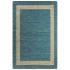 Alfombra de yute tejida a mano azul 160x230