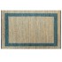 Alfombra de yute tejida a mano azul 160x230