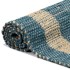 Alfombra de yute tejida a mano azul 160x230