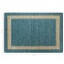Alfombra de yute tejida a mano azul 160x230