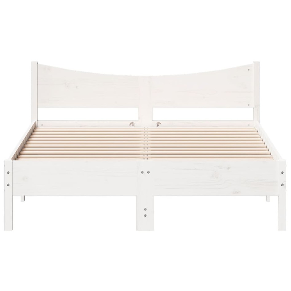 Estructura de cama madera maciza de pino blanco 140x200