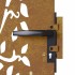 Puerta de jardín acero corten diseño árbol 85x175