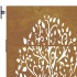 Puerta de jardín acero corten diseño árbol 85x175