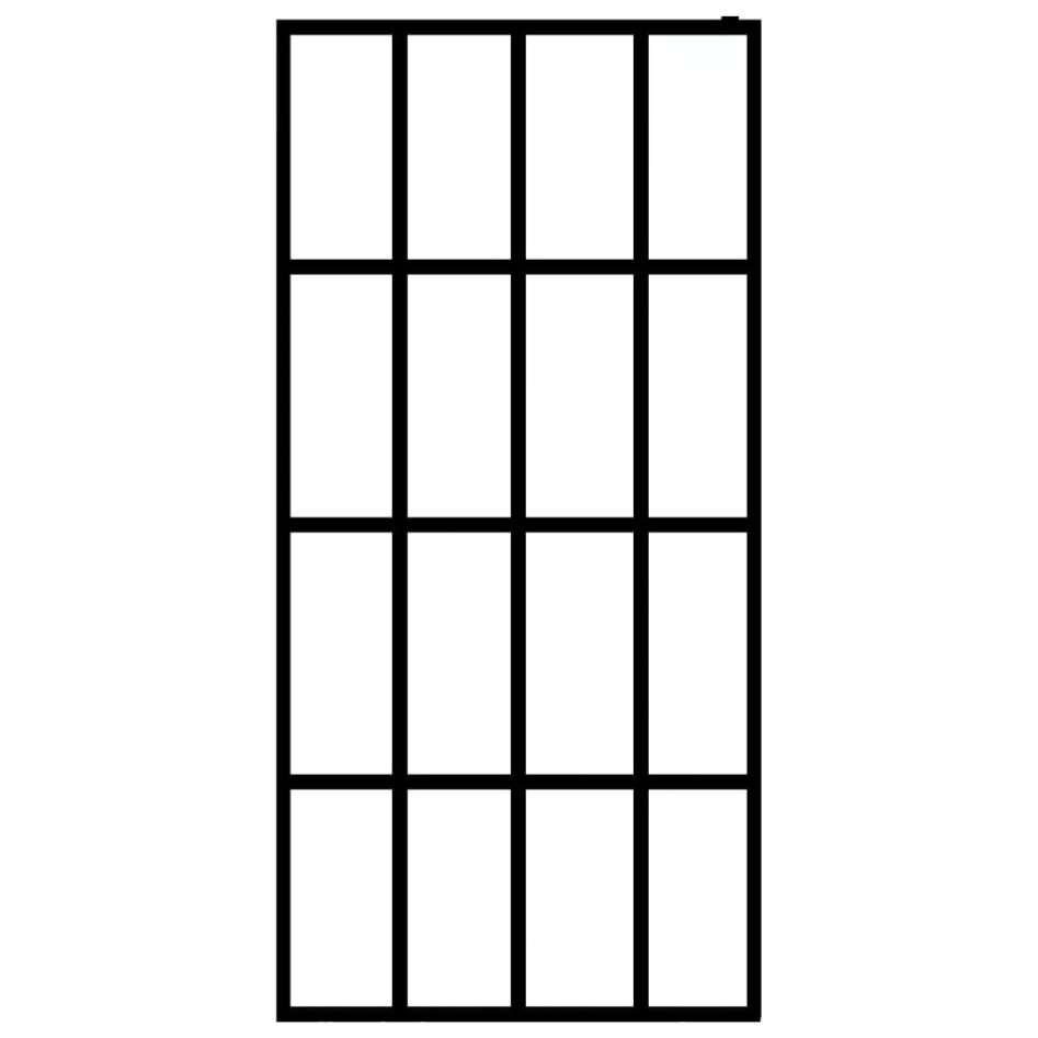 Mampara de ducha vidrio templado transparente 140x195