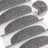Alfombras de peldaños de escalera 15 uds gris 65x21x4