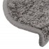 Alfombras de peldaños de escalera 15 uds gris 65x21x4