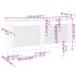 Cubierta para radiador MDF gris antracita 172x19x81,5