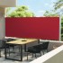 Toldo lateral retráctil de jardín rojo 160x600
