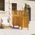 Biombo de 4 paneles de madera maciza de acacia 162x2x115