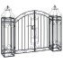 Puerta de jardín decorativa de hierro forjado 122x20,5x100