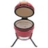 2 en 1 Barbacoa ahumadora Kamado de cerámica rojo 56