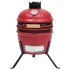 2 en 1 Barbacoa ahumadora Kamado de cerámica rojo 56