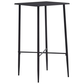 Mesa alta de cocina MDF negro 60x60x111