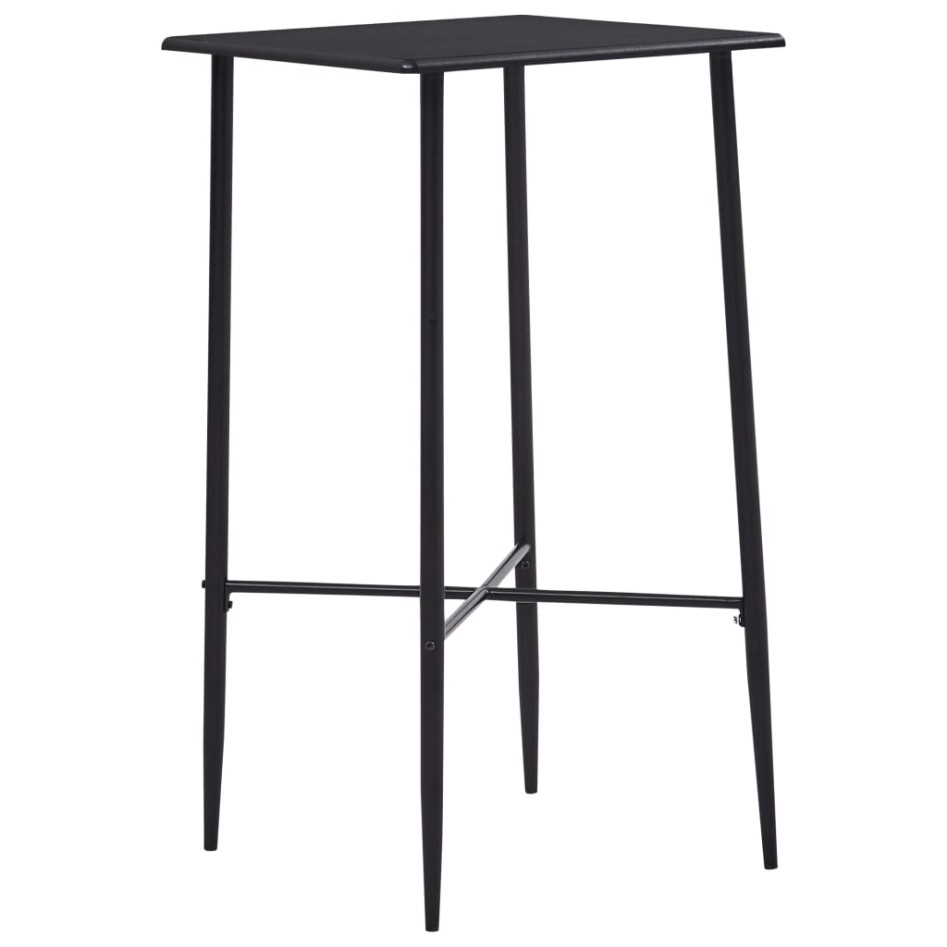 Mesa alta de cocina MDF negro 60x60x111