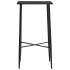 Mesa alta de cocina MDF negro 60x60x111