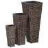Conjunto de arriates 3 piezas jacinto de agua marrón