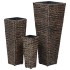 Conjunto de arriates 3 piezas jacinto de agua marrón
