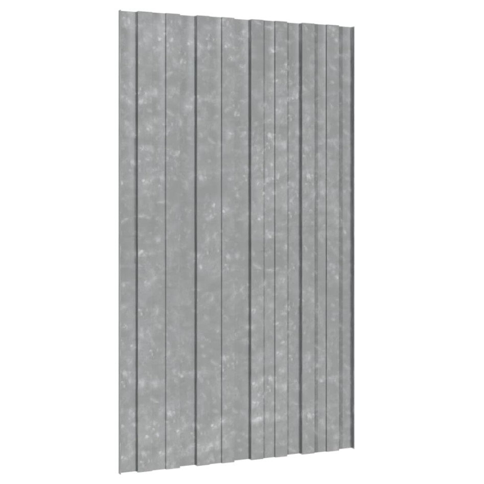 Panel para tejado acero galvanizado plata 36 unidades 80x45