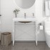 Estructura de baño con lavabo incorporado hierro