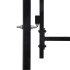 Cancela de valla doble puerta con puntas acero negro 3x1,25