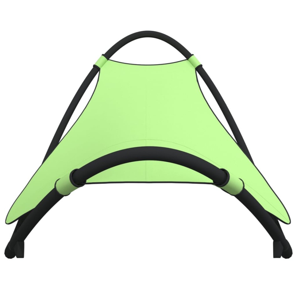 Tumbona mecedora con ruedas acero y tejido textilene