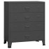 Cajonera industrial de metal gris antracita 78x40x93