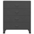 Cajonera industrial de metal gris antracita 78x40x93