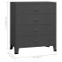 Cajonera industrial de metal gris antracita 78x40x93