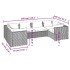 Set muebles de jardín 6 piezas y cojines ratán sintético