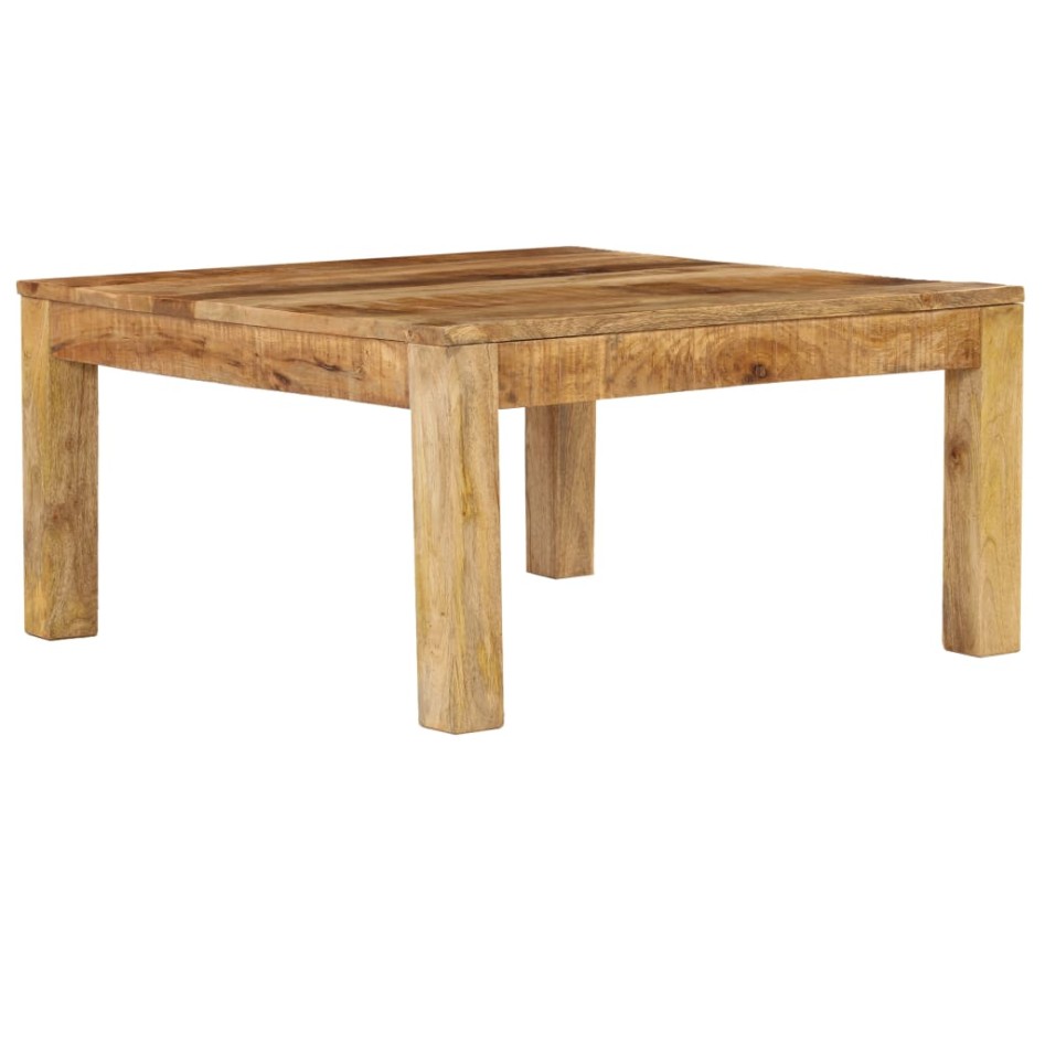 Mesa de centro de madera maciza de mango 80x80x40