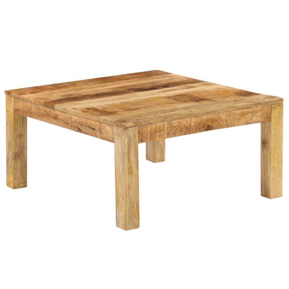 Mesa de centro de madera maciza de mango 80x80x40