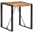 Mesa de comedor madera maciza de mango rugosa 70x70x75 cm