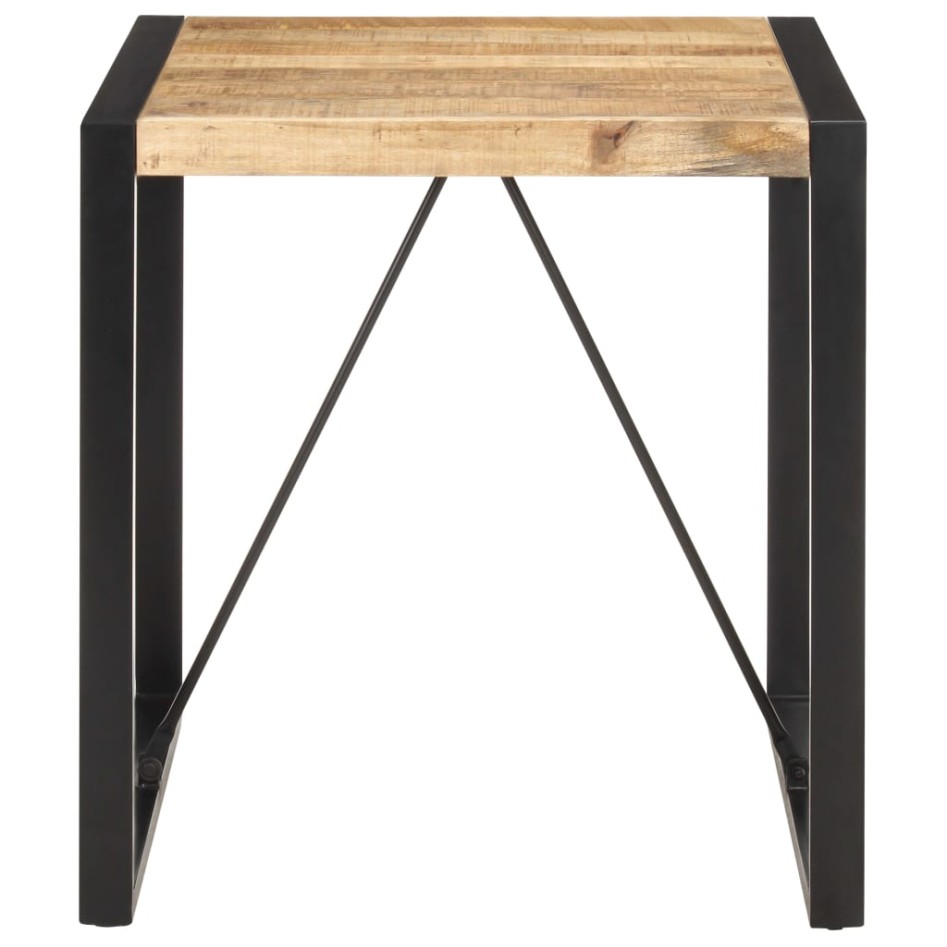 Mesa de comedor madera maciza de mango rugosa 70x70x75