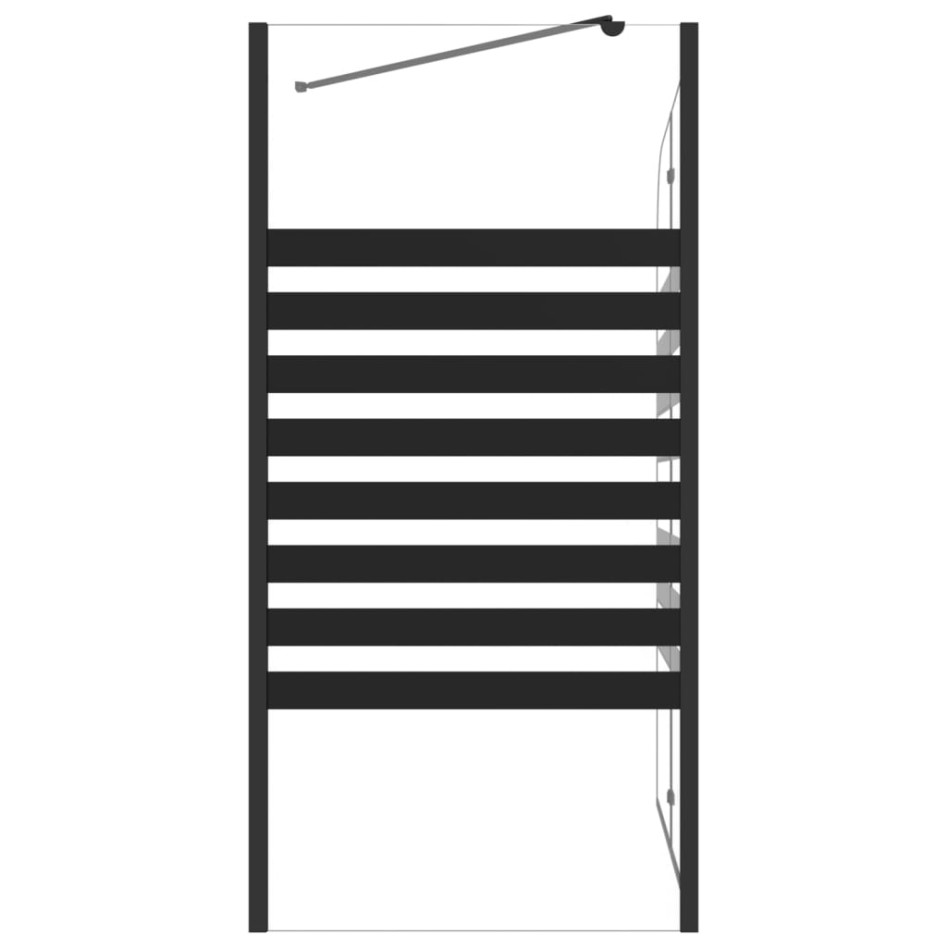 Mampara de baño a rayas vidrio templado 120x68x130