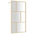 Mampara puerta ducha vidrio transparente ESG dorado 115x195