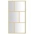 Mampara puerta ducha vidrio transparente ESG dorado 115x195