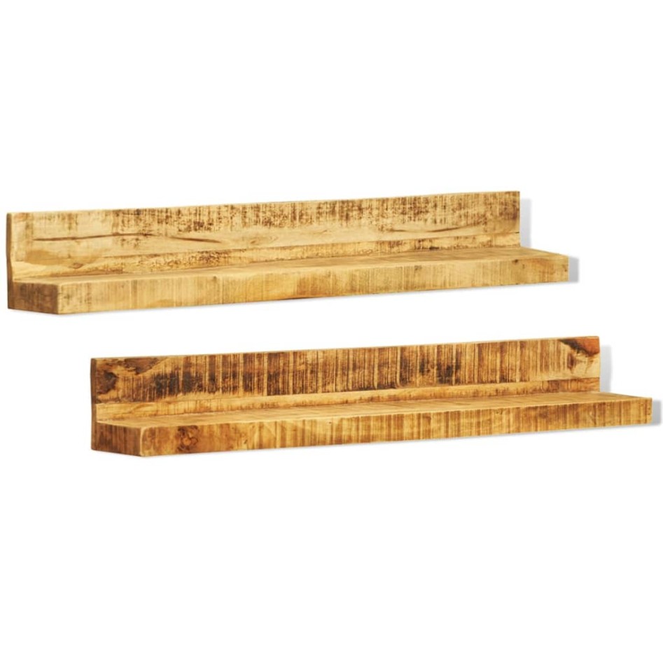 Estantes de pared 2 uds madera