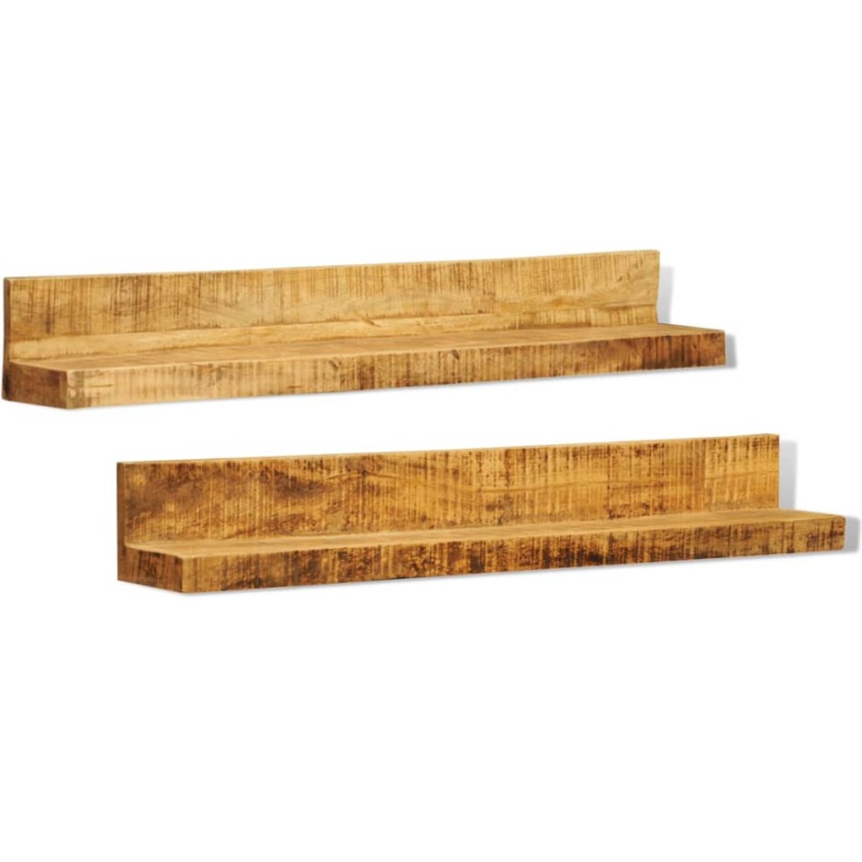 Estantes de pared 2 uds madera